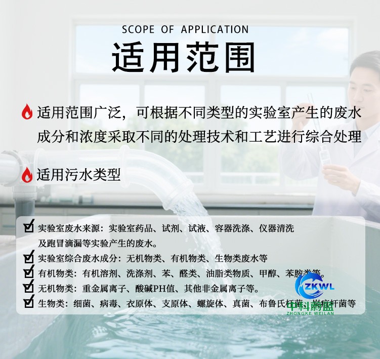江西吉安实验室污水废水处理设备，适用范围